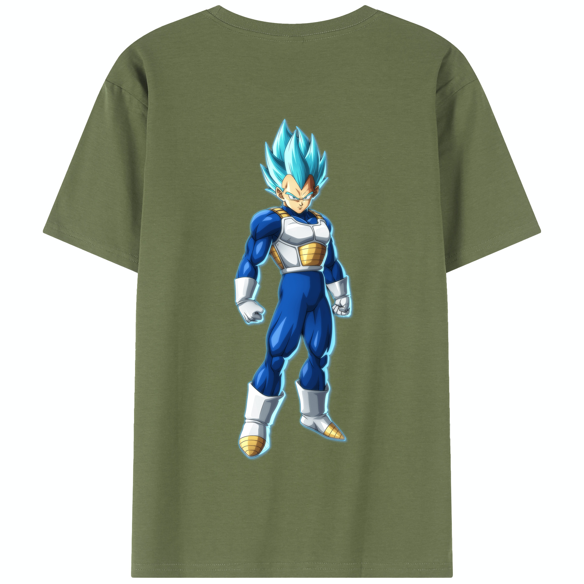 （画像用） ドラゴンボール ベジータ四世（Bejīta Yonsei）DRAGON BALL Vegeta IV 綿100％半袖Tシャツ（背面プリント）